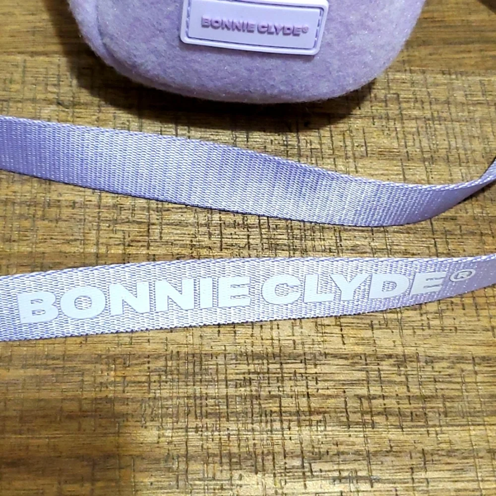 Bonnie Clyde Zip Up Small Fabric Soft Small Crossbody Bag Lavender Purple